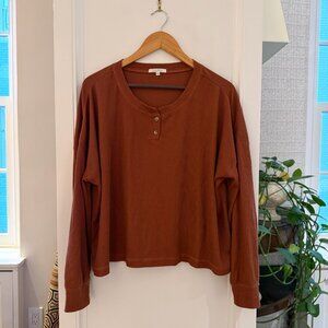 Z SUPPLY warm brown long sleeved shirt